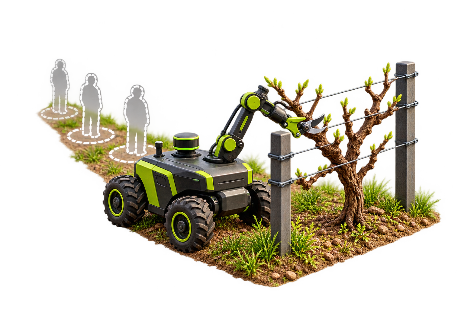 3D autonomous robot working without a field crew